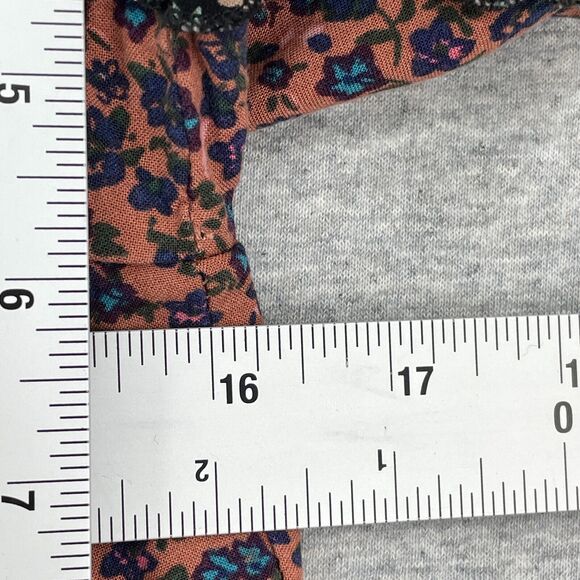 Aeropostale Blouse Womens Small Floral Off Shoulder Cropped Boho Peasant Gypsy - Picture 10 of 11